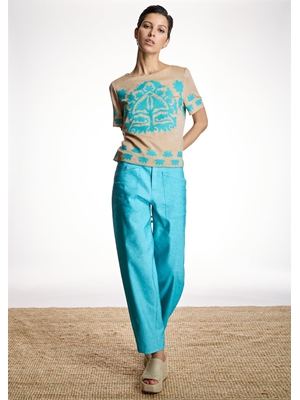 ALBA CONDE Blusa Dibujo a Contraste - Imagen 2