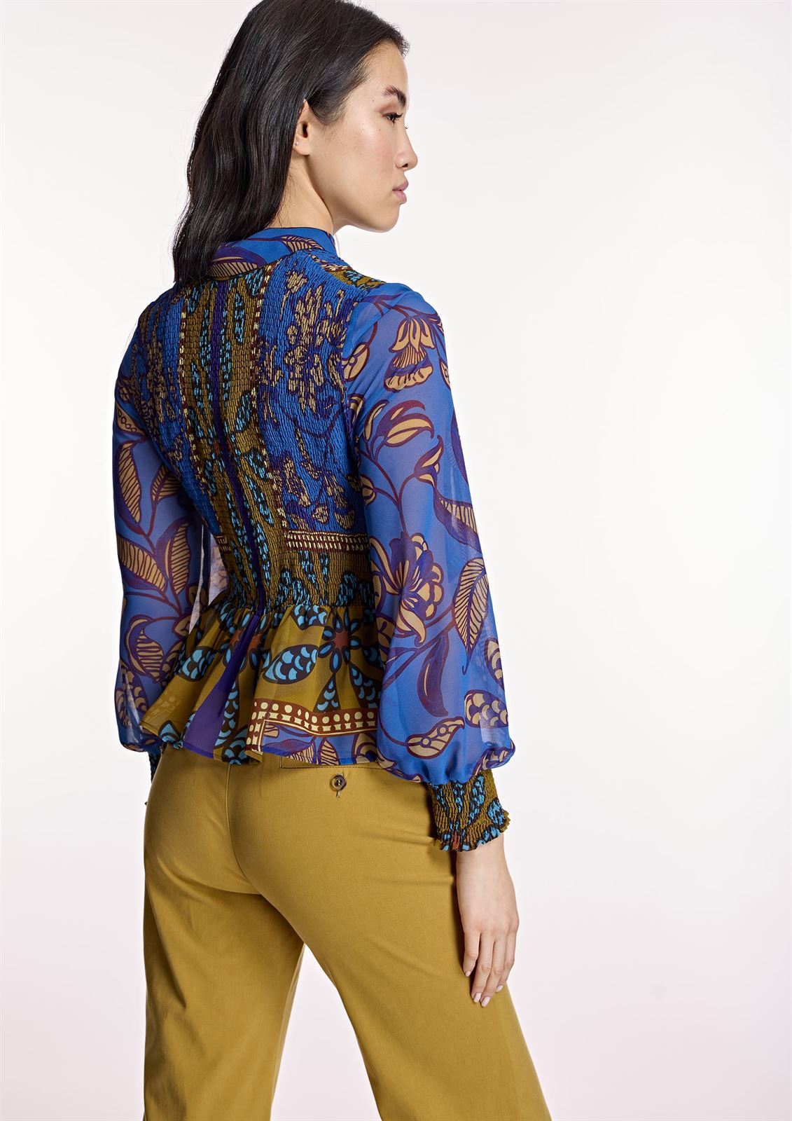 ALBA CONDE Blusa Estampada Azul - Imagen 3