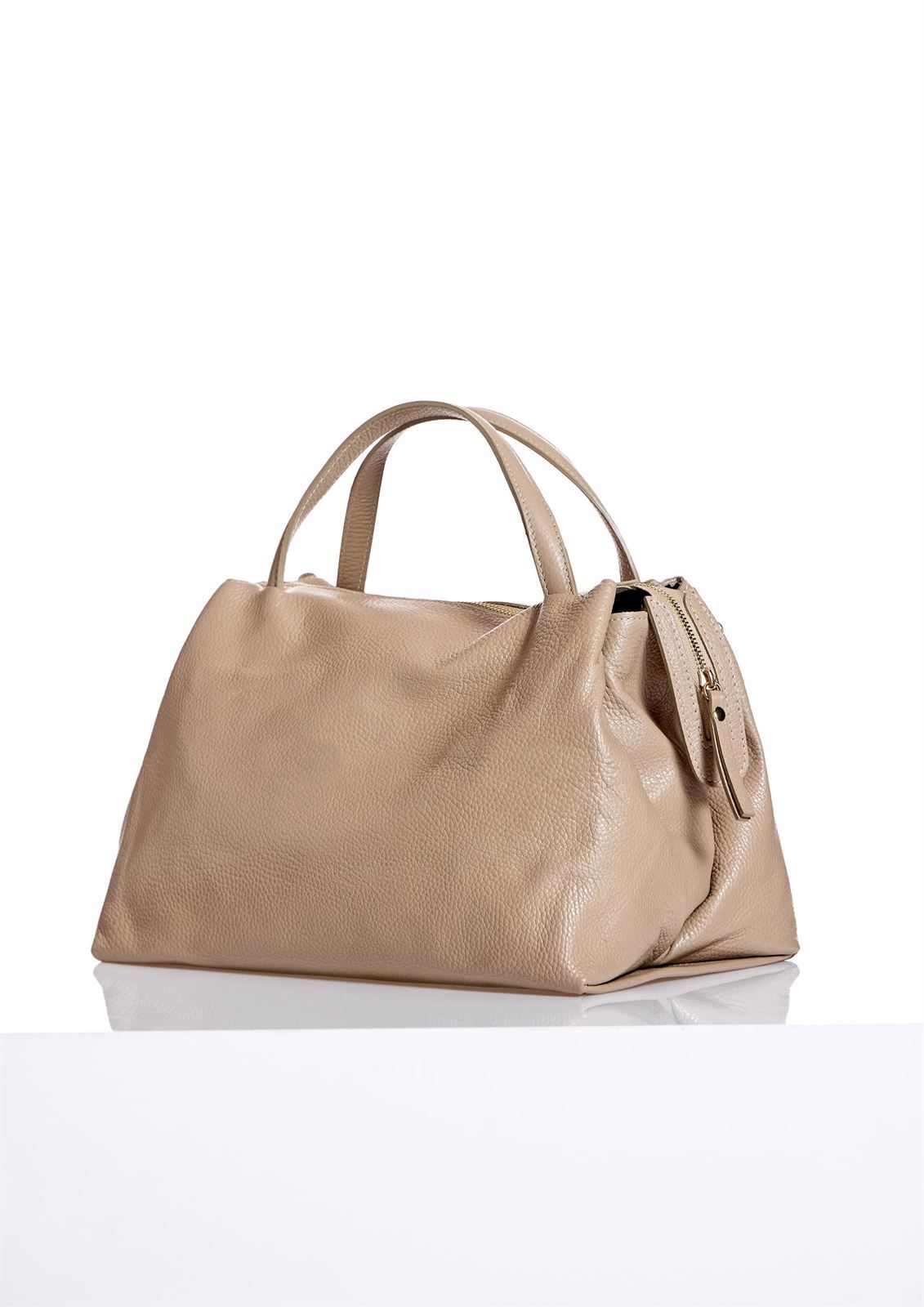 ALBA CONDE Bolso Maxi Piel Beige - Imagen 2