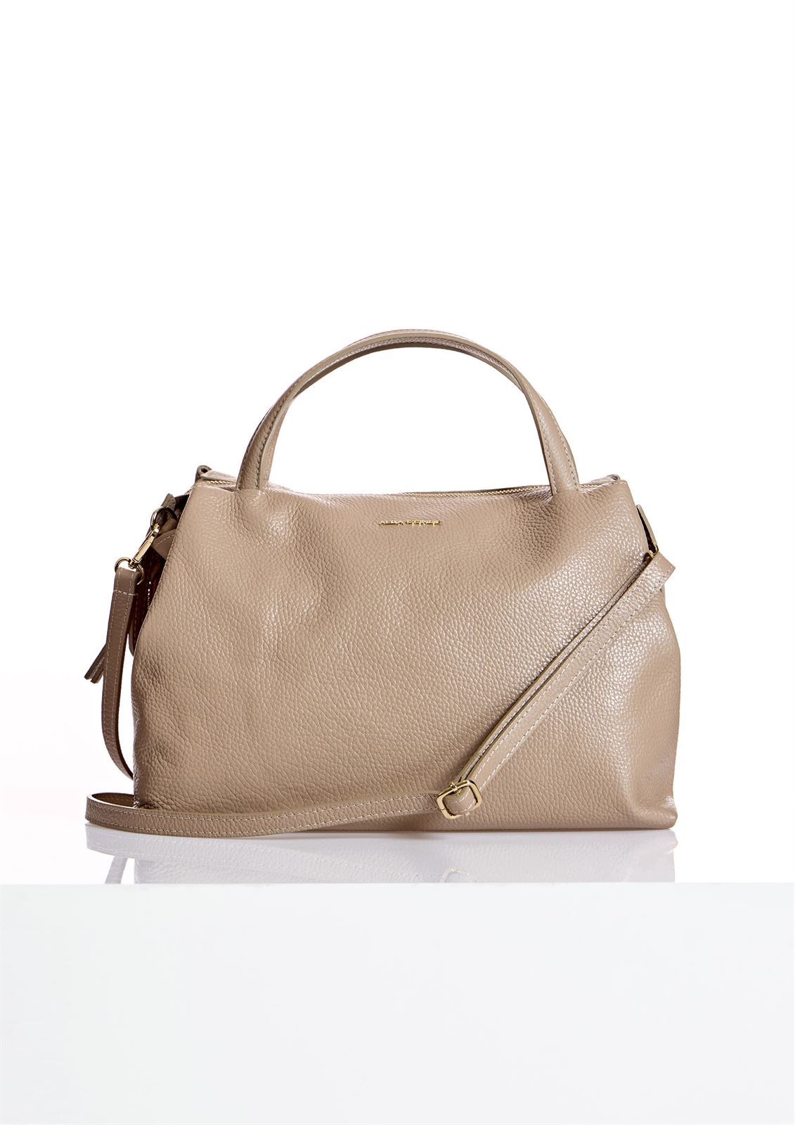 ALBA CONDE Bolso Maxi Piel Beige - Imagen 3