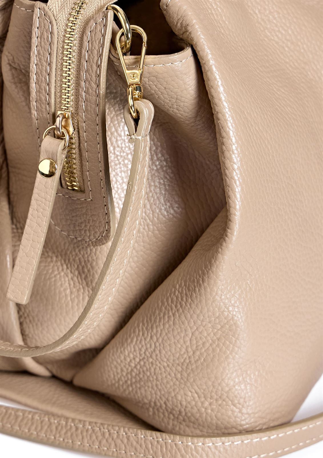 ALBA CONDE Bolso Maxi Piel Beige - Imagen 4