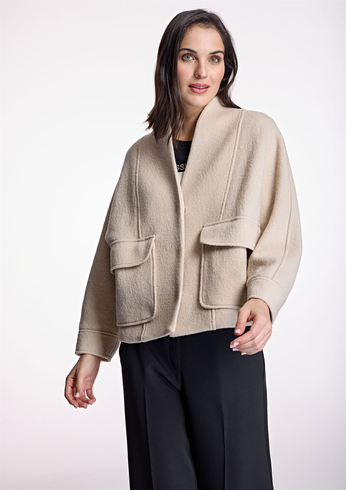 ALBA CONDE Chaqueta Beige con Bolsillos - Imagen 1