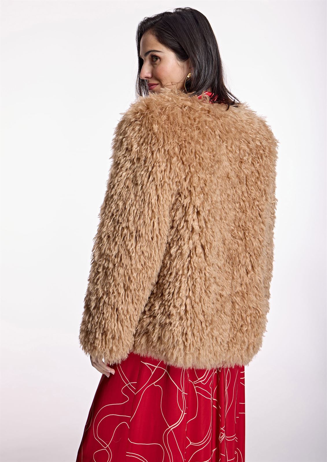 ALBA CONDE Chaqueta Teddy Camel - Imagen 4