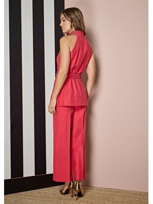 ALBA CONDE Culotte Vestir Rojo - Imagen 2