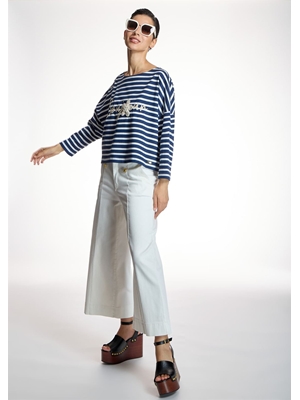 ALBA CONDE Jeans Culotte Blanco - Imagen 2