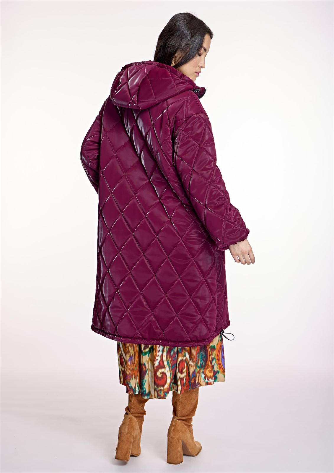 ALBA CONDE Parka Oversize Acolchada Granate - Imagen 2