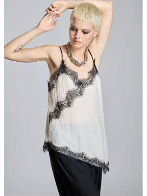 ALBA CONDE Top Lencero Crudo - Imagen 2