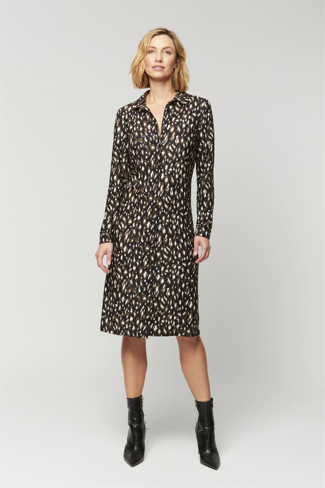 LUIS CIVIT Vestido Camisero Animal Print - Imagen 1